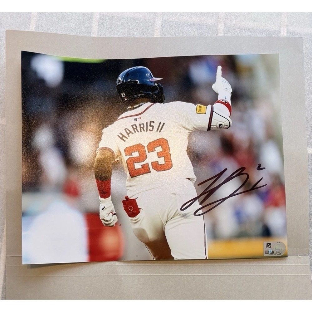 MICHAEL HARRIS II Signed 8x10 Photo Atlanta Braves Autographed MLB Authenticated